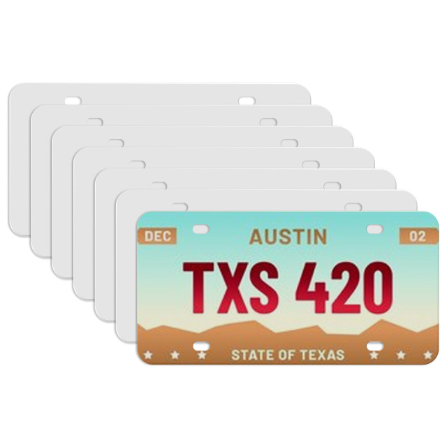 New Arrival Sublimation License Plate Metal Aluminum Car Tag Custom Picture Design for Blank License Plates