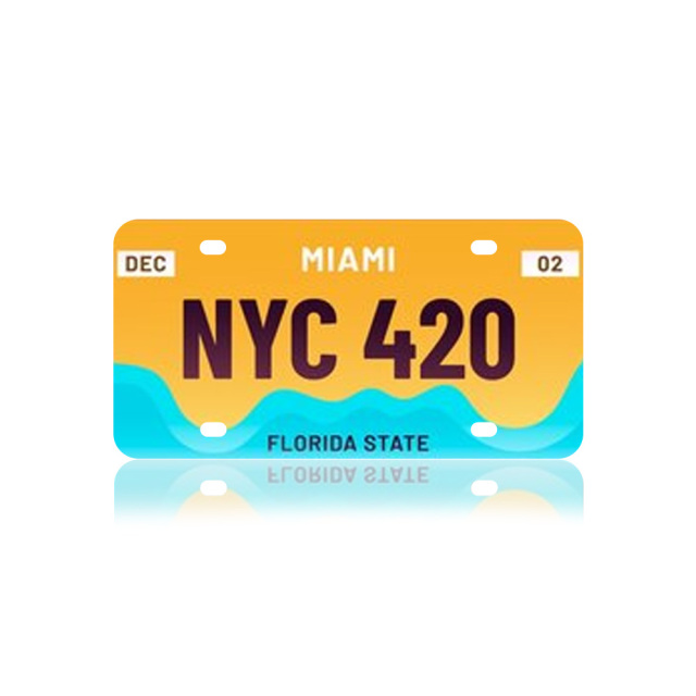 New Arrival Sublimation License Plate Metal Aluminum Car Tag Custom Picture Design for Blank License Plates