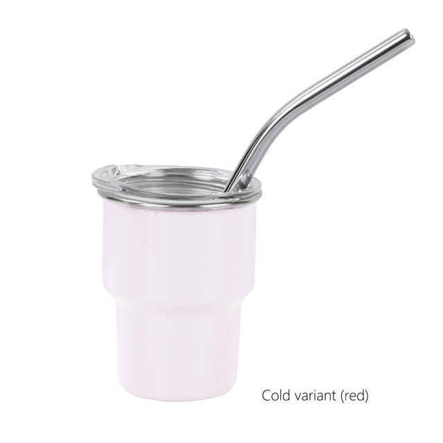 New Arrival 2oz/3oz Sublimation Stainless Steel Mug Mini Tumbler Shot Glass with Straw and Lid