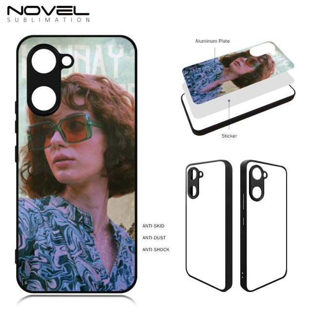Sublimation Blank 2D TPU Phone Case With Aluminum Insert For Vivo Y03 4G DIY Logo