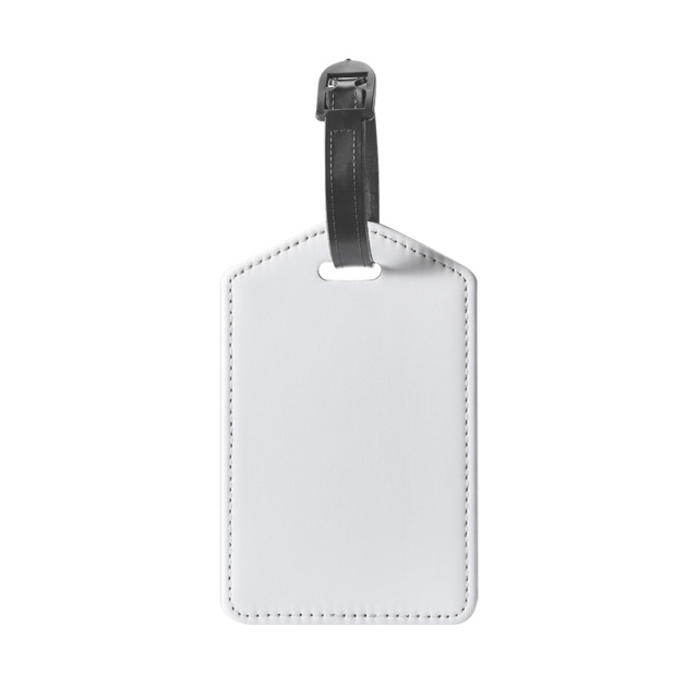 Sublimation PU Leather Luggage Tag Bag Tag White Heat Transfer Name Tag Blank Suitcase Tags Travel Business ID Card