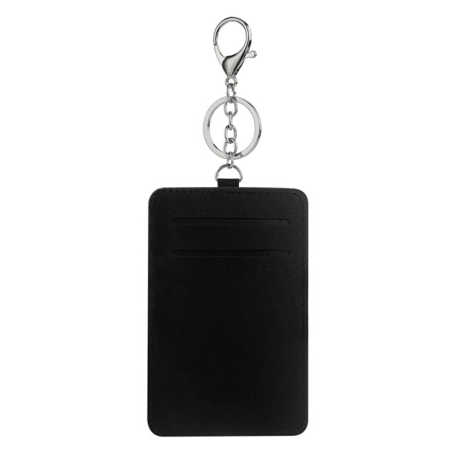 Sublimation White Canvas Bus Card Holder Business Credit Card Pocket Bag Tag with Metal Buckle