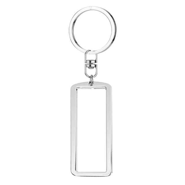 New Arrival Personalized Sublimation Blank License Plate Keychain Metal Keyring Heat Transfer Keychain Dye Double Sided Printing Keyrings