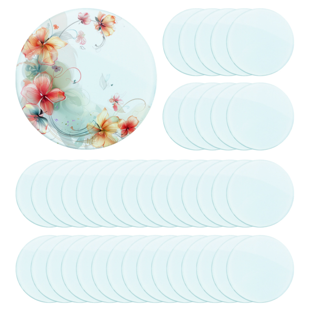 Personalized Circle Glass Coaster Promotion Glass Coaster Round Dye Sublimation Coaster
