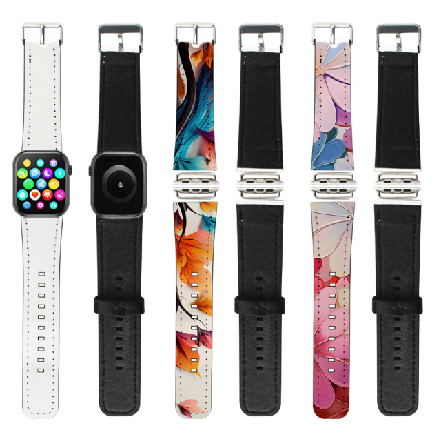 New Arrival Blank Sublimation Soft PU Watch Band for Apple Watch Series 1/2/3/4
