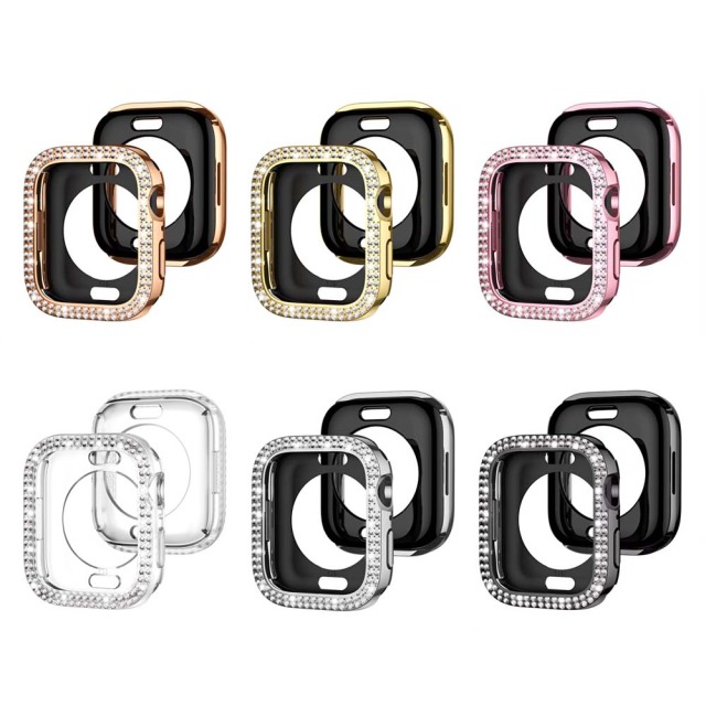 New Arrival Samart Watch Cover Screen Protector Bumper Bling Case 6 Colors Available PC Watch Cover