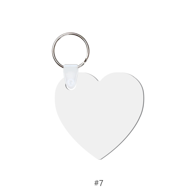 New Arrival Sublimation MDF Double Sided Print Keyring DIY Keychain