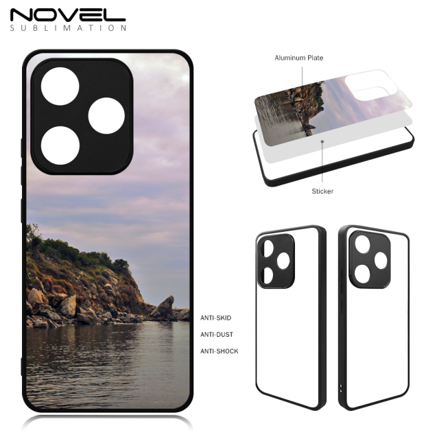 New Arrival Sublimation 2D TPU Phone Case for Redmi Turbo 3 5G DIY Shell With Aluminum Sheet