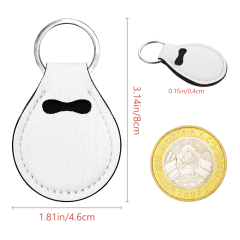 Sublimation Blank Neoprene Coin Bag Keychain Custom Design Heat Press Coin Case Keyring
