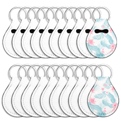 Sublimation Blank Neoprene Coin Bag Keychain Custom Design Heat Press Coin Case Keyring