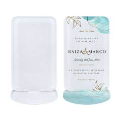 Sublimation Blank Acrylic Table Sign with Stand - Custom Printable Display for Weddings, Banquets & Events