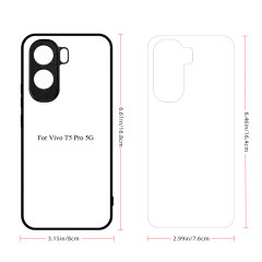 For Vivo T5 Pro Sublimation 2D TPU Phone Case DIY Heat Transfer Customized Phone Cover