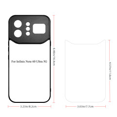 New Arrival!!! Sublimation 2D TPU Phone Case Heat Press DIY Phone Cover with Aluminum Insert for Infinix Note 60 Ultra 5G, Infinix GT 50 Pro 5G