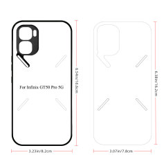 New Arrival!!! Sublimation 2D TPU Phone Case Heat Press DIY Phone Cover with Aluminum Insert for Infinix Note 60 Ultra 5G, Infinix GT 50 Pro 5G