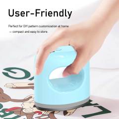 CHP2305 Model New Mini Handheld Heat Press Machine Portable T-Shirt Iron-On Transfer Sublimation Machine for DIY Crafts - Blue Color