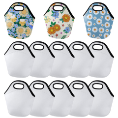 Sublimation Blank Neoprene Tote Lunch Bag - 30x30x16cm Reusable Lunch/Fruit Carrier for Custom DIY Crafts & Promotional Gifts (Single/Double Side Printing Available)