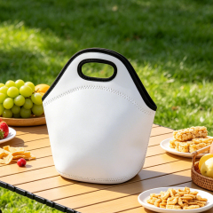 Sublimation Blank Neoprene Tote Lunch Bag - 30x30x16cm Reusable Lunch/Fruit Carrier for Custom DIY Crafts & Promotional Gifts (Single/Double Side Printing Available)