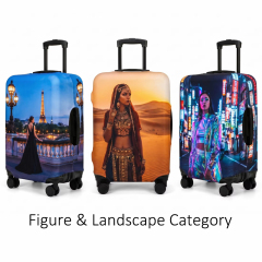 Custom Printed with Your Own Designs | Customized Sublimation Printed Luggage Cover Personalized Heat Transfer Suitcase Protector - 4 Sizes Available S/M/L/XL