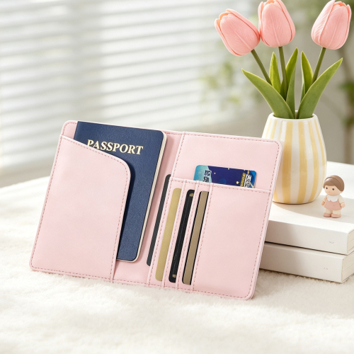 Sublimation Blank PU Leather Passport Holder Cover With Card Slots | 5 Colors Custom DIY Heat Transfer Card Holders Travel Accessory