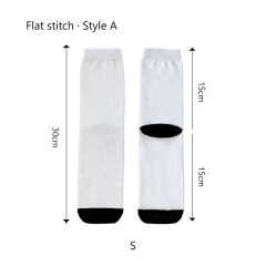 Sublimation Blank White Socks Custom DIY Polyester Socks Blank Heat Transfer Socks Suitable for Children & Men & Women