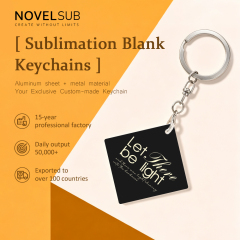 NOVELSUB Sublimation Blank Aluminum Sheet Keychains | Custom DIY Heat Transfer Aluminum Keychains | 12 Styles Available & 1 mm Thickness for Heat Transfer & Personalized Orders