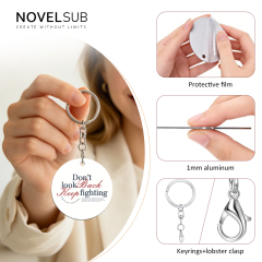 NOVELSUB Sublimation Blank Aluminum Sheet Keychains | Custom DIY Heat Transfer Aluminum Keychains | 12 Styles Available & 1 mm Thickness for Heat Transfer & Personalized Orders