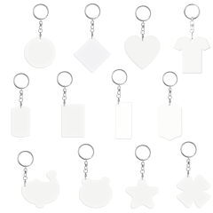 NOVELSUB Sublimation Blank Aluminum Sheet Keychains | Custom DIY Heat Transfer Aluminum Keychains | 12 Styles Available & 1 mm Thickness for Heat Transfer & Personalized Orders