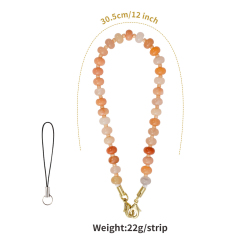 NOVELSUB Handcrafted Natural Stone Phone & Wrist Chain | 18 Styles Natural Stone Phone Chain | Ready to Use Phone Accessory