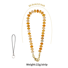 NOVELSUB Handcrafted Natural Stone Phone & Wrist Chain | 18 Styles Natural Stone Phone Chain | Ready to Use Phone Accessory