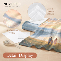 NOVELSUB Sublimation Blank Flanel Blankets Custom DIY 300g Flannel Blankets for Double- sided Printing