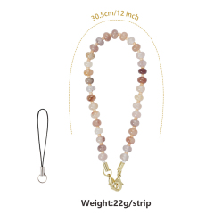 NOVELSUB Handcrafted Natural Stone Phone & Wrist Chain | 18 Styles Natural Stone Phone Chain | Ready to Use Phone Accessory