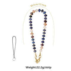 NOVELSUB Handcrafted Natural Stone Phone & Wrist Chain | 18 Styles Natural Stone Phone Chain | Ready to Use Phone Accessory