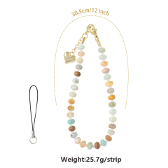 NOVELSUB Handcrafted Natural Stone Phone & Wrist Chain | 18 Styles Natural Stone Phone Chain | Ready to Use Phone Accessory