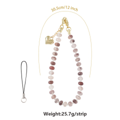 NOVELSUB Handcrafted Natural Stone Phone & Wrist Chain | 18 Styles Natural Stone Phone Chain | Ready to Use Phone Accessory