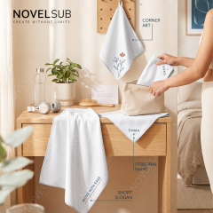 NOVELSUB Sublimation Blank Microfiber Towels Custom DIY Square Towel & Sports Towel for Double-Sided Printing