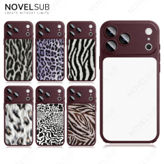 NOVELSUB New Sublimation Blank 2D Color TPU Phone Cases With Camera Screen Protector | Custom DIY Electroplated Oil Spray Phone Cases for Heat Press Printing | for Iphone Series