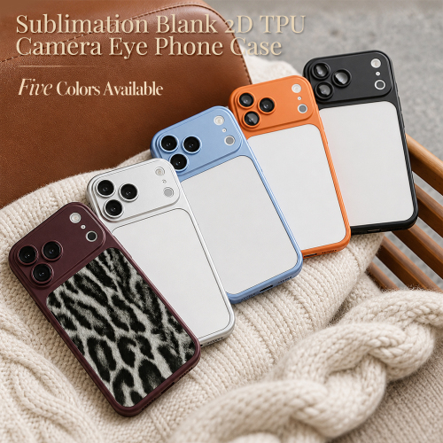 NOVELSUB New Sublimation Blank 2D Color TPU Phone Cases With Camera Screen Protector | Custom DIY Electroplated Oil Spray Phone Cases for Heat Press Printing | for Iphone Series