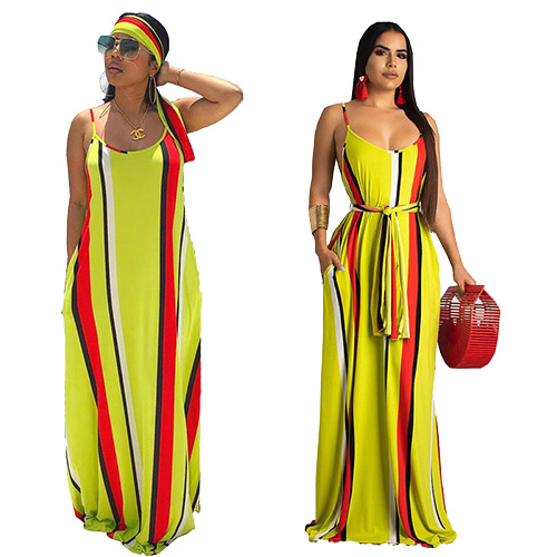 Women Strap Long Summer Beach Dress