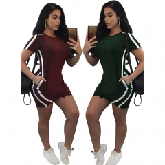 Women Sport Short Sleeve Mini Dress