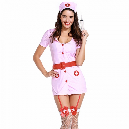 Hot Pink Sexy Naughty Nurse Costume