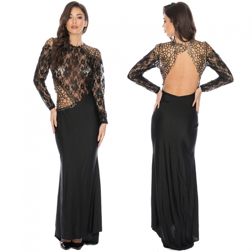 FREE SHIPPING Sexy Lace Evening Long Dress