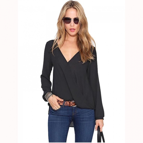 Fashion Black ​Long Sleeve Tops