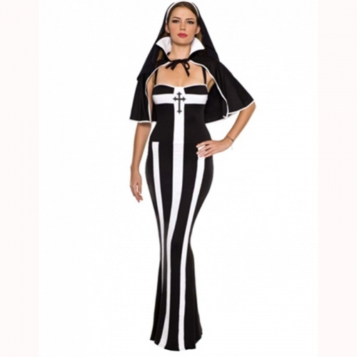 Nun Costume for Women Mother Teresa Outfit