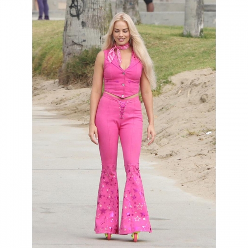 Pink Flare Pant Halloween Cosplay For Women