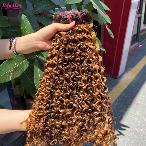 Wholesale Double Drawn 3 Bundles P4-27 Italy Curly Hair,can do dropshipping