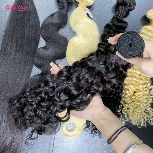 Wholesale Water Wave 1Bundles 10-30 Inches Natural Human Hair Weave