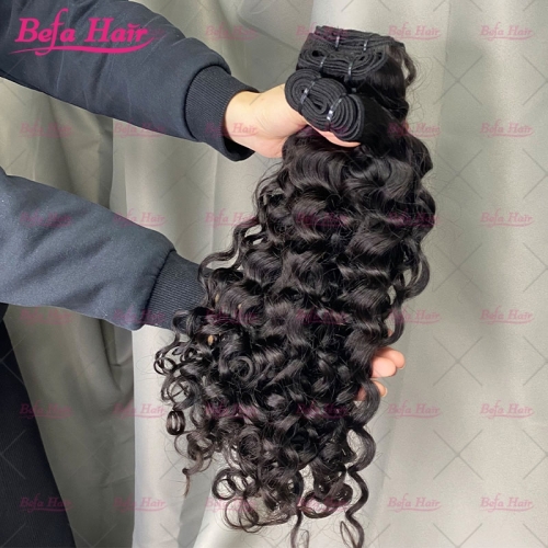 Wholesale  Italian Curly 4Bundles 10-30 Inches Natural Human Hair Weave