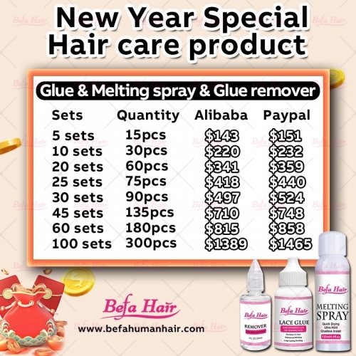 New Year Special Hair Care Product (Glue & Melting spray & Glue remover)