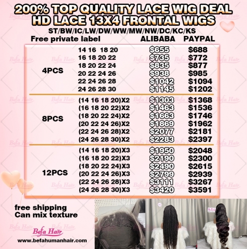 200% Top Quality Lace Wig Deal - HD Lace 13x4 Frontal Wigs