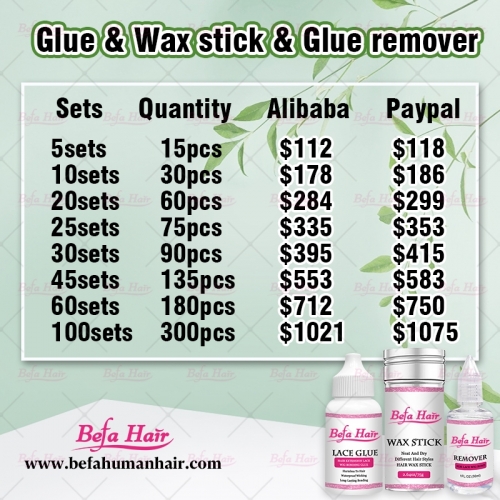 Hair Care Product (Glue & Wax stick & Glue remover)